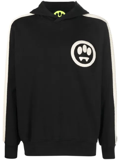BARROW motif-print long-sleeved hoodie Black 33960