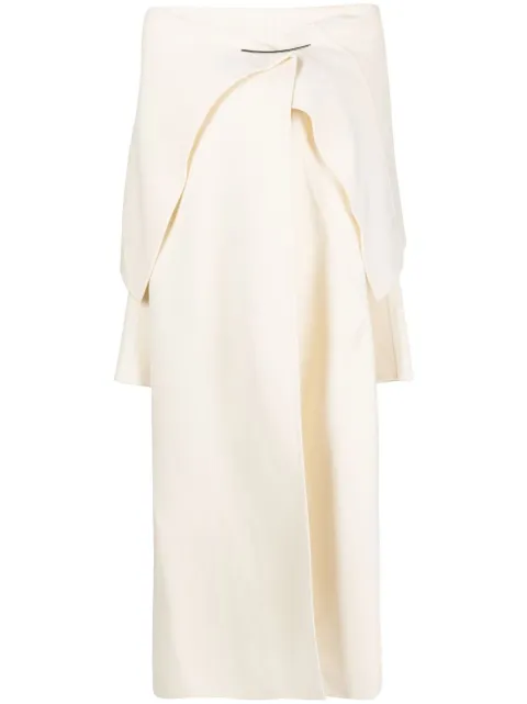 The Row cashmere drape-detail coat Neutrals 6828W2309