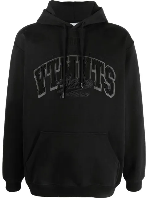 VTMNTS embroidered-logo long-sleeve hoodie Black VL16HD380B