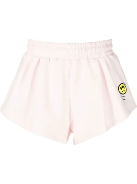 BARROW slogan-print track shorts Pink 034076