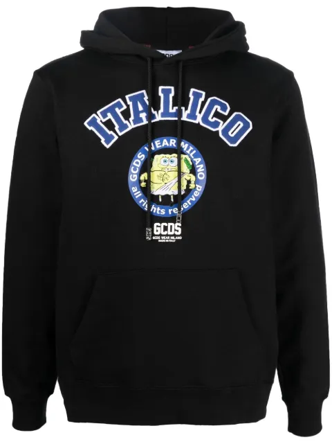 GCDS graphic-print hoodie Black SB23U100172