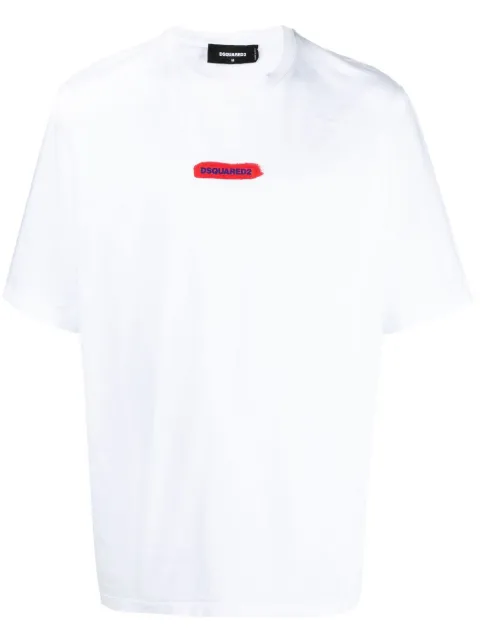 DSQUARED2 logo-print crew neck T-shirt White S74GD1105S22427