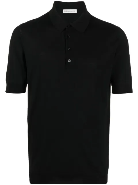 GOES BOTANICAL merino-wool polo shirt Black 105