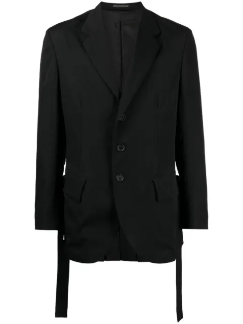 Yohji Yamamoto single-breasted wool blazer Black HZJ32100