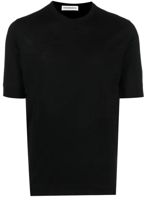 GOES BOTANICAL merino wool crew-neck T-shirt Black 110