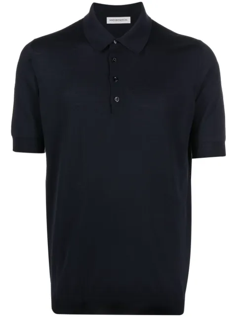 GOES BOTANICAL merino-wool polo shirt Blue 105