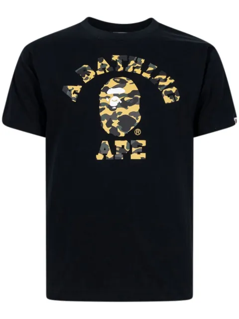 A BATHING APE® 1st Camo College T-Shirt Black 001TEI801007MBKD