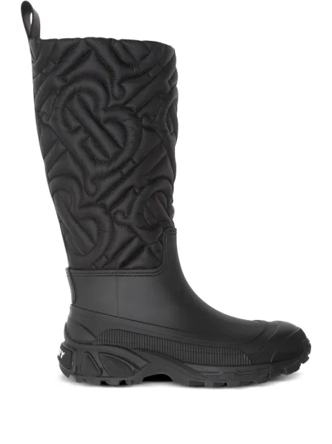 Burberry Rotherfield quilted rain boots Black 8057267