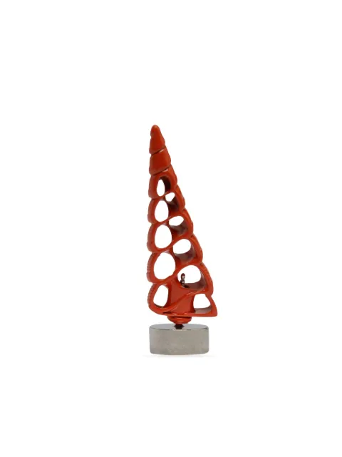 Courrèges shell-shape earring Red 523ABO015LA00013037