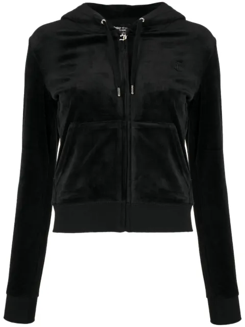 Juicy Couture Roberstson velour zip hoodie Black JCAP176