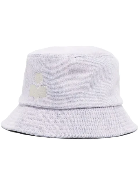 ISABEL MARANT Haley logo-embroidered bucket hat Purple CU001XFAA1C17A