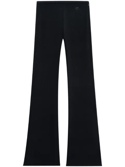 Courrèges Heritage low-rise flared trousers Black 523JPA133JS0073