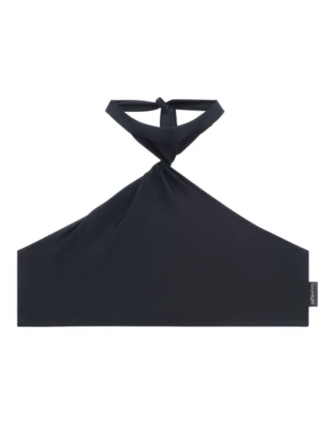 Courrèges twist-detailing bikini top Black 523JMB019PA0043