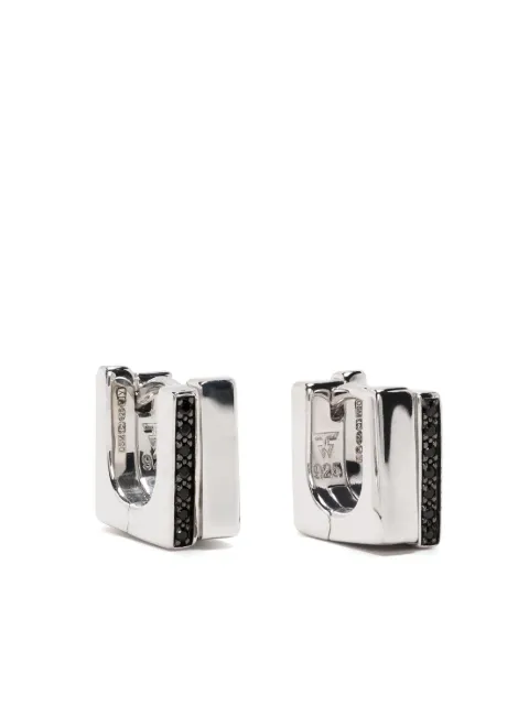 Tom Wood sterling silver Step spinel huggie earrings Silver E5281BSP01S925