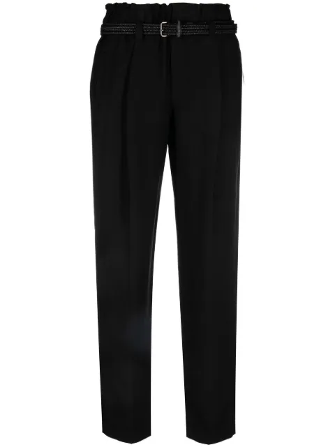 Brunello Cucinelli high-waist cropped trousers Black MH126P7641C101