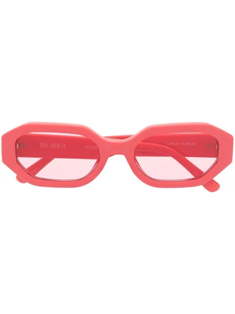 Linda Farrow x The Attico Irene oval-frame sunglasses Pink ATTICO14