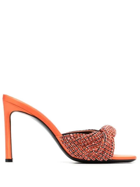 Sergio Rossi x Evangelie Smyrniotaki crystal-embellished sandals Orange B01280MFI625