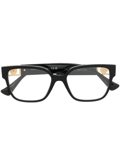 Versace Eyewear Medusa-charm square-frame glasses Black VE3329B