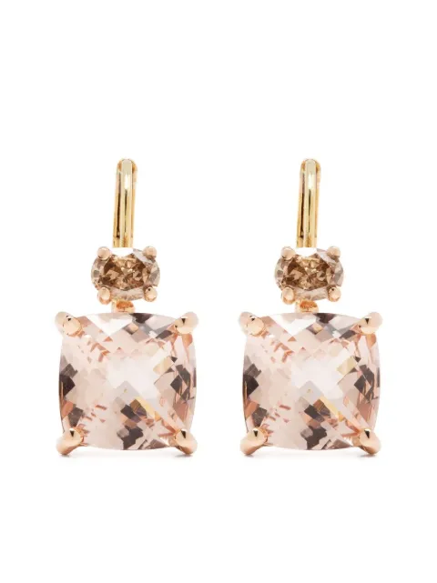 Wouters & Hendrix Gold 18kt rose gold diamond and morganite earrings Gold EGD018PY