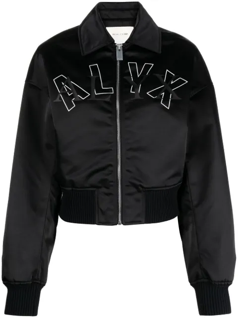 1017 ALYX 9SM embroidered logo bomber jacket Black AAWOU0380FA01