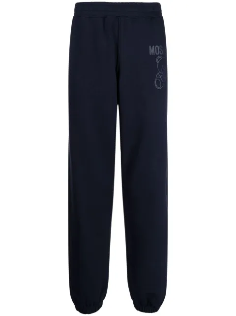 Moschino logo-print track pants Blue V03652028