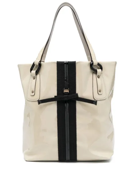 Ferragamo Pre-Owned 2010s bow-detailed tote bag Neutrals SLVF600