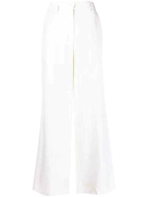 P.A.R.O.S.H. Raisa flared high-waisted trousers Neutrals D232214RAISA23