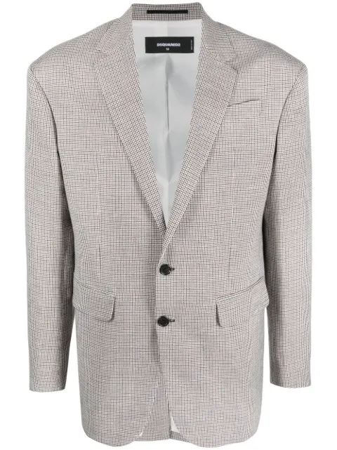 DSQUARED2 single-breasted checked jacket Blue S71BN0914S76607