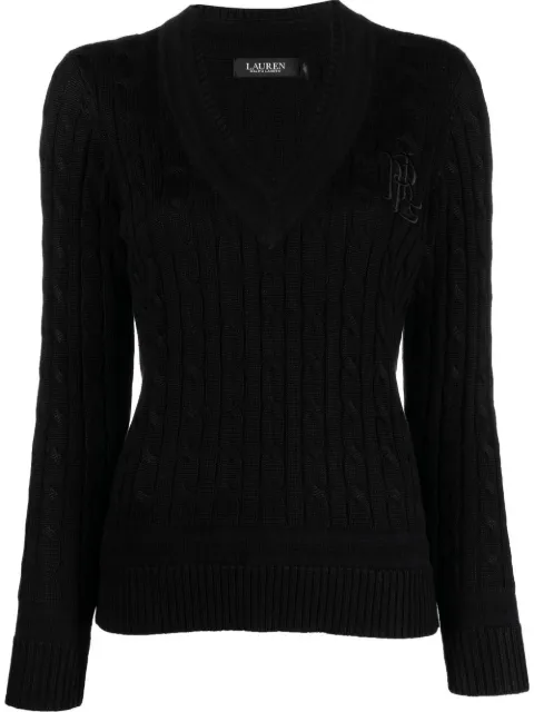 Lauren Ralph Lauren cable-knit cricket jumper Black 200888795004