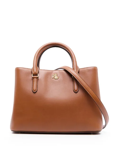 Lauren Ralph Lauren Marcy 26 leather tote bag Brown 431876725005