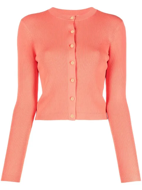 Lauren Ralph Lauren button-up rib-knit cardigan Orange 200888734