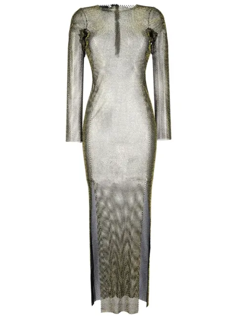 Santa Brands Diamonds rhinestone-embellished mesh maxi dress Black DIAMONDMAXIDRESS