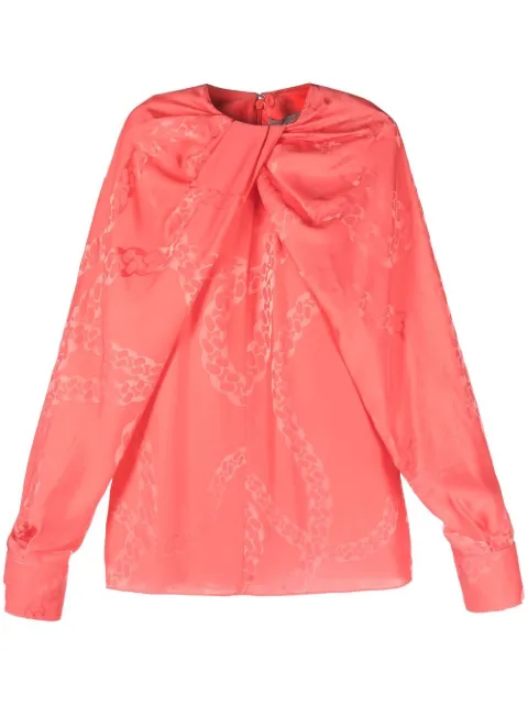 Stella McCartney chain-link print blouse Pink 6T00413BU203