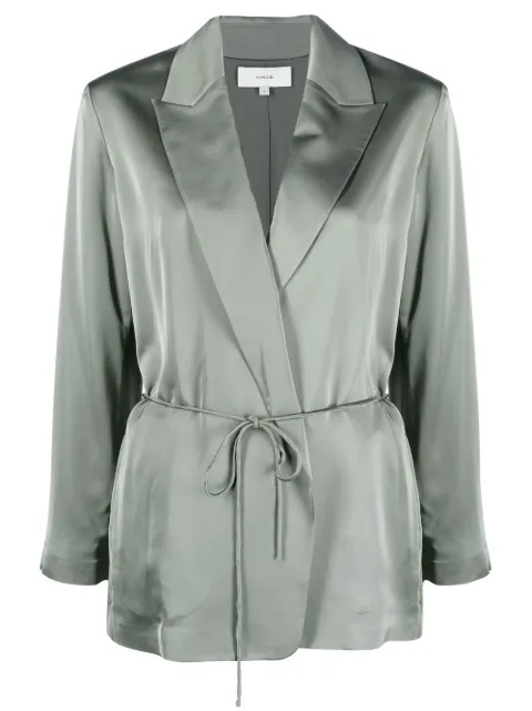 Vince V-neck double-breasted blazer Green V913691460