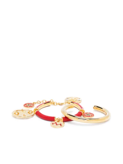 Rabanne charm bangle bracelet set Gold 23FBB0274MET345