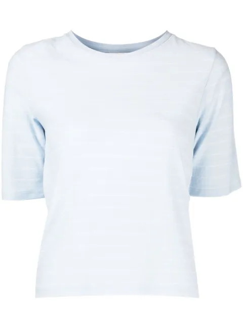 Vince striped short-sleeve T-shirt Blue V919184167