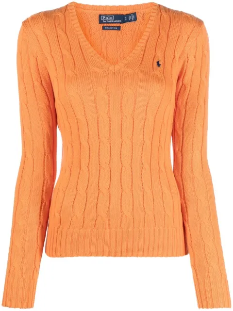Polo Ralph Lauren Kimberly cable-knit jumper Orange 211891641008