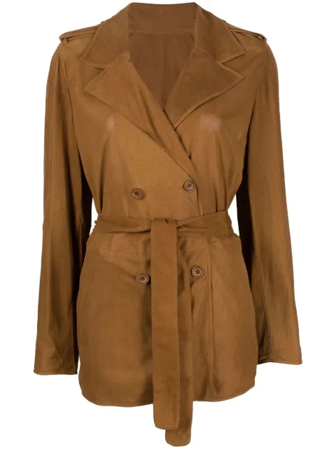 A.N.G.E.L.O. Vintage Cult 2000s tied waist suede jacket Brown ANV600CW