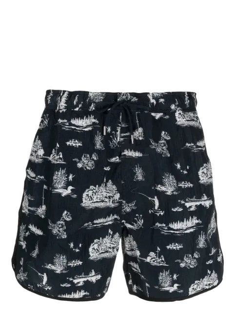 Woolrich graphic-print shorts Blue CFWOSM0012MRUT3365