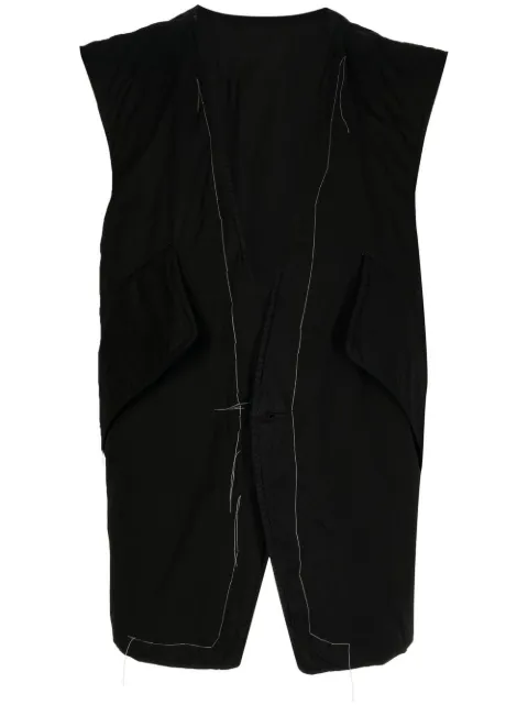 Nicolas Andreas Taralis stitch-detail V-neck gilet Black HACC10046004