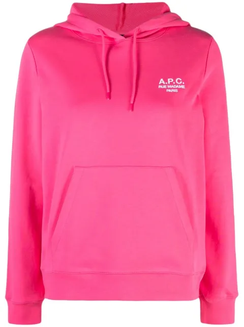 A.P.C. Manuela drawstring hoodie Pink COEZDF27760