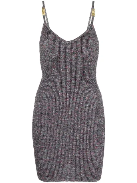 GCDS open-back mini knitted dress Grey SS23W670908