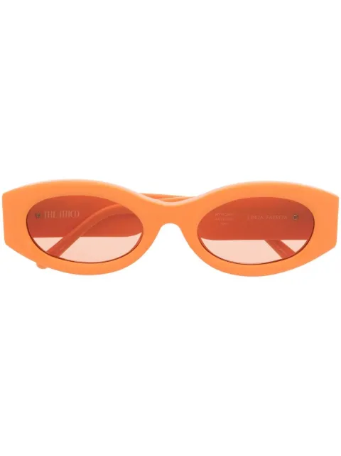 Linda Farrow x The Attico Berta rectangle-frame sunglasses Orange ATTICO38C2SUN