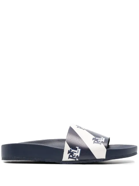 Lauren Ralph Lauren Audrina logo-print slides Blue 802904284005