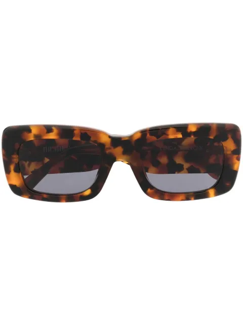 Linda Farrow x The Attico Marfa rectangular-frame sunglasses Brown ATTICO3C24SUN
