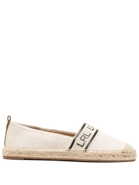 Lauren Ralph Lauren logo-print slip-on espadrilles Neutrals 802891447