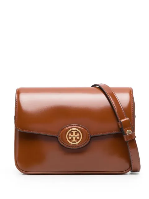 Tory Burch logo-plaque crossbody bag Brown 143122