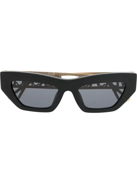 Versace Eyewear logo-plaque cat-eye sunglasses Black 0VE4432U53GB187