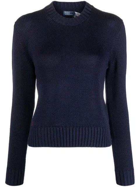 Polo Ralph Lauren logo-embroidered knitted jumper Blue 211891653003