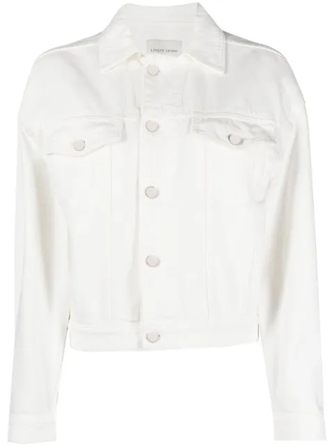LouLou de Saison long-sleeved denim jacket White DAVE